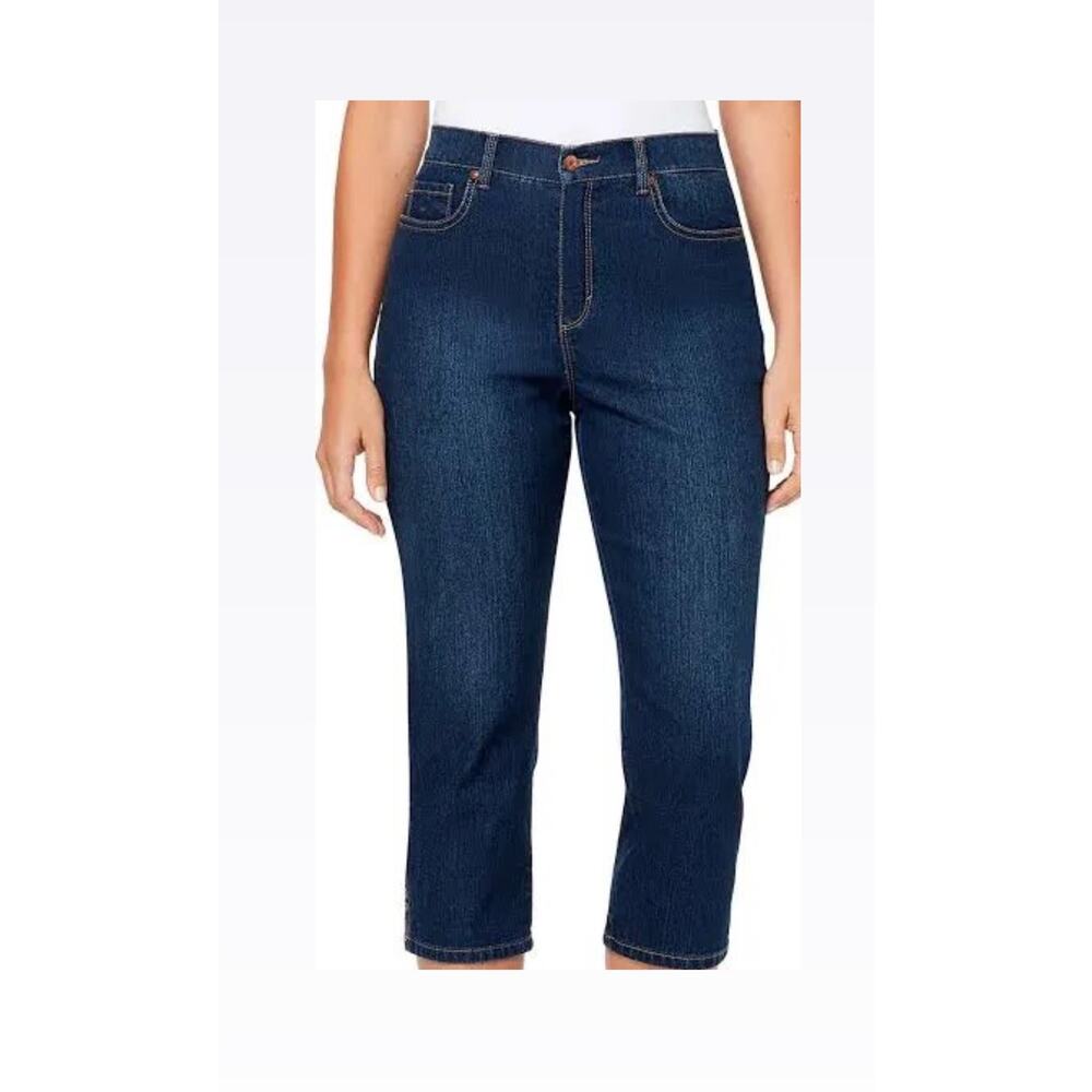 Michael Kors Womens Cropped Dark Wash Capri Jeans Size 4